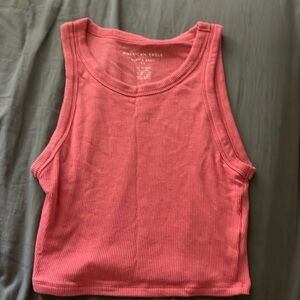 american eagle red-pink crop top